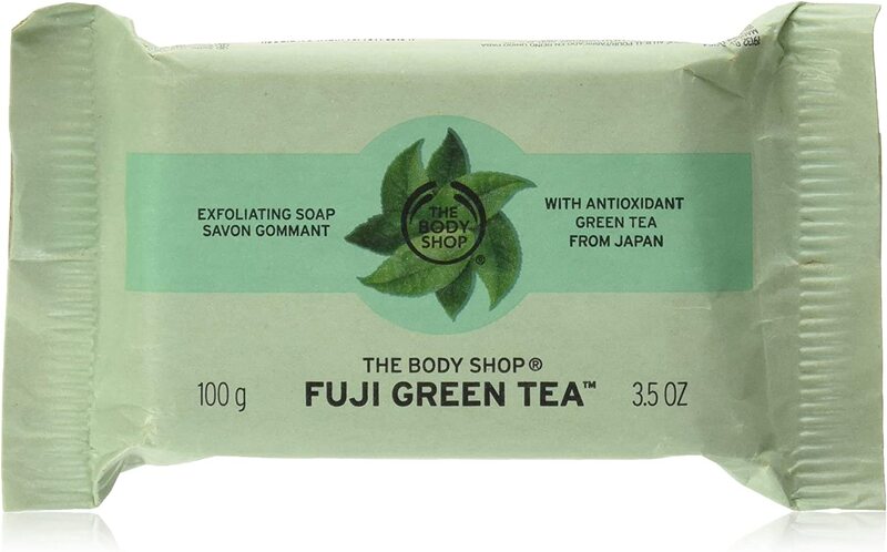 The Body Shop Fuji Green Tea Soap for Face and Body, Green, 100gm