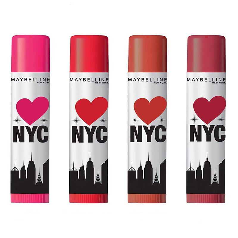 

Maybelline New York Lip Balm, Moisturises and Protects from the Sun, Loves NYC, Pack of 4, 25g