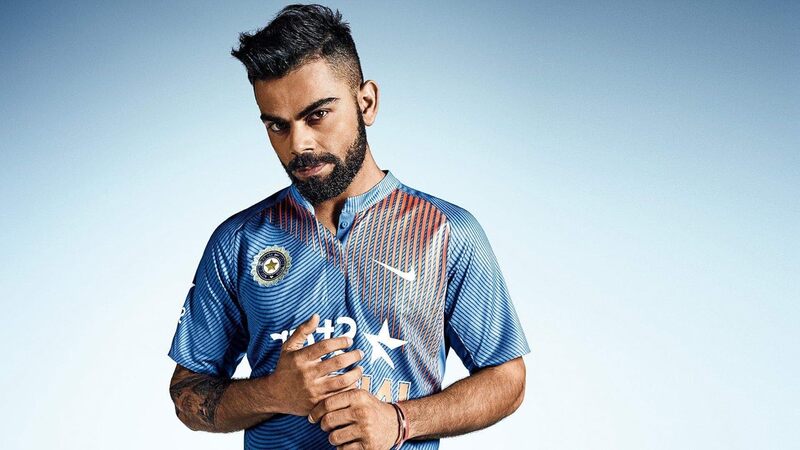 SIGNOOGLE Virat Kohli Sports Indian Ipl Cricket Player Wall Posters Wallpaper Indian Team for Wall Bedroom Office 12 x 18 Inch