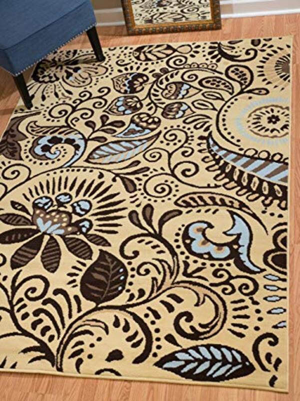 United Weavers of America Dallas Bandanna Rug, Brown