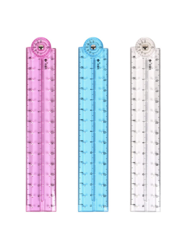 

Udewo 3-Piece Plastic Flexible Ruler, Multicolour
