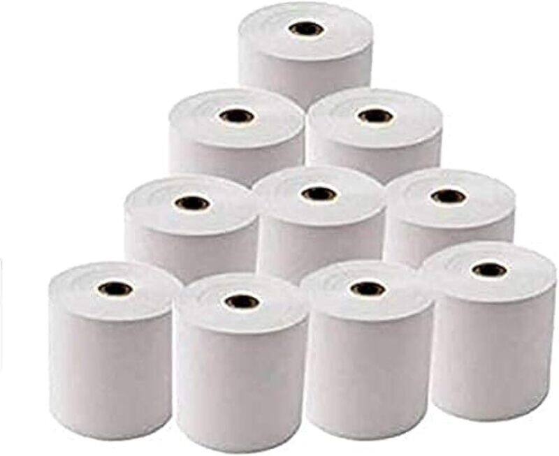 

MME 80MMx50Mtr.(3Inch) Cash Register Machine Thermal Paper Roll Set of 10 Rolls