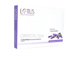 Lotus Professiional Crystal Spa Luxurious Pedicure and Manicure, Relaxing Lavender, 6 Sessions