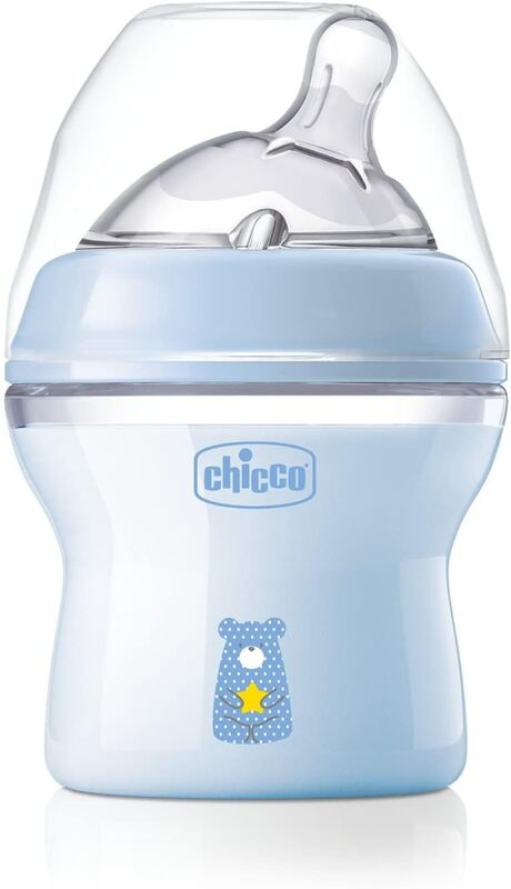 

Chicco Natural Feeling Anti-Colic Bottle 0 Months + 150 ml, Baby Bottle with Teat in Soft and Flexible Silicone, Suitable for Mixed Breastfeeding, Slo