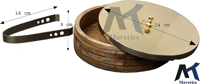 Maverics Brass Solid Cake Plates, 2500ml, Brown