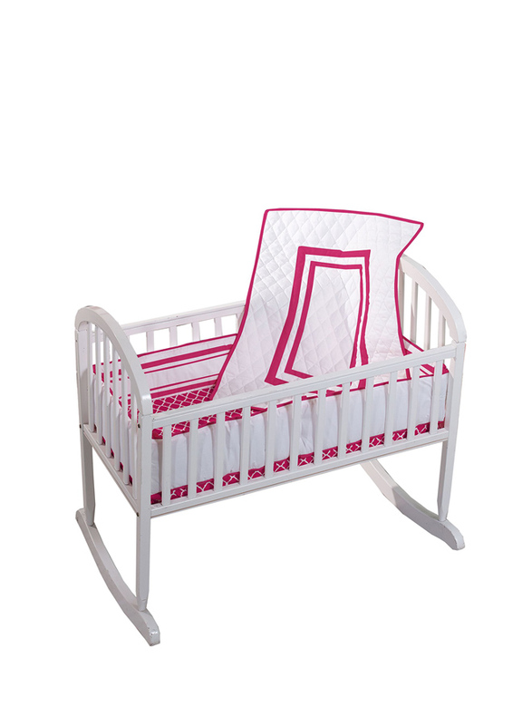 BabyDoll Bedding Mini Crib Bumper Bedding Set, 3-Piece, Multicolour