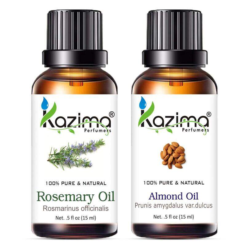 

Kazima Rosemary Oil and Almond Oil, 15ml, 2 Pieces