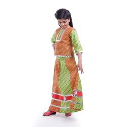 FancyDressWale Rajasthani Girl regional theme fancy dress for girls Multicolor (8-9 Years)