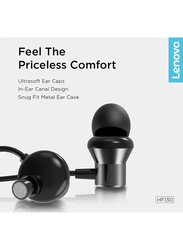 Lenovo Wired In-Ear Metal Earphones, Black