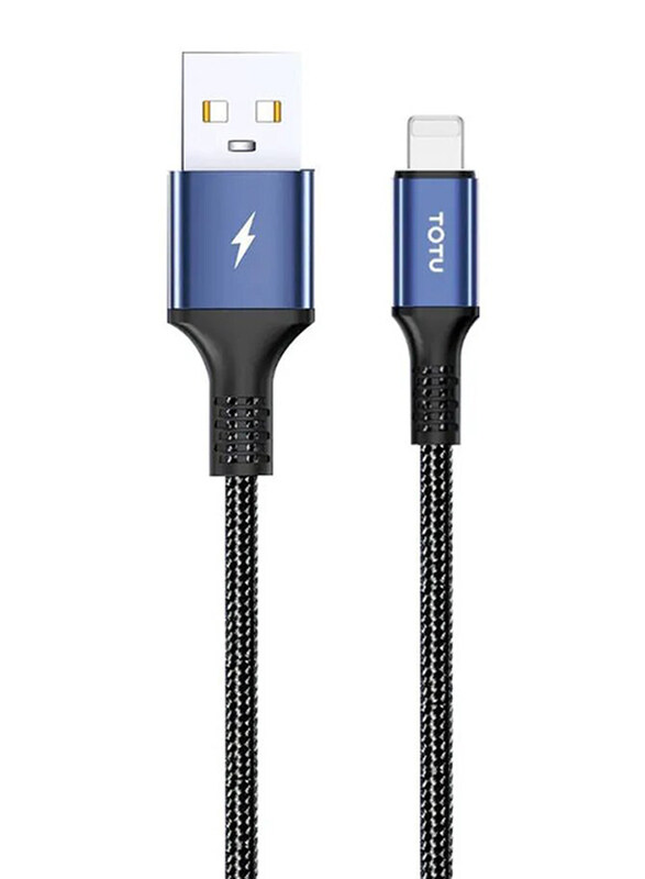 

Totu Ligtning Cable, USB A to Ligtning Fast Charging Cable for Smartphones, Black/Blue