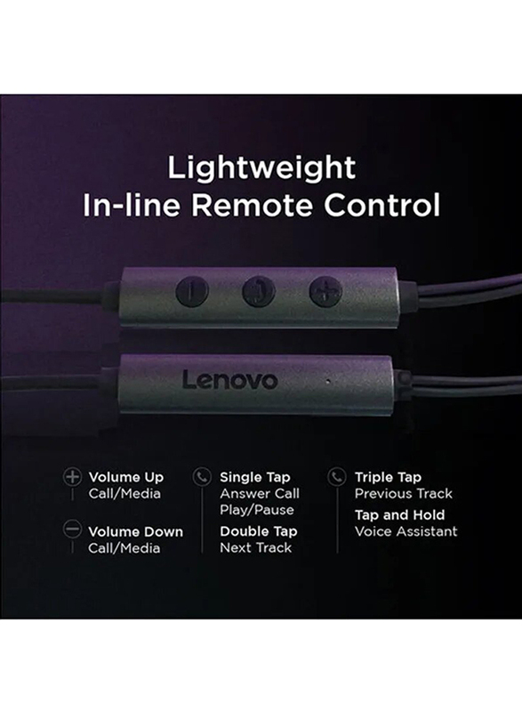 Lenovo HF160 In-Ear Metal Type C Earphones, Black