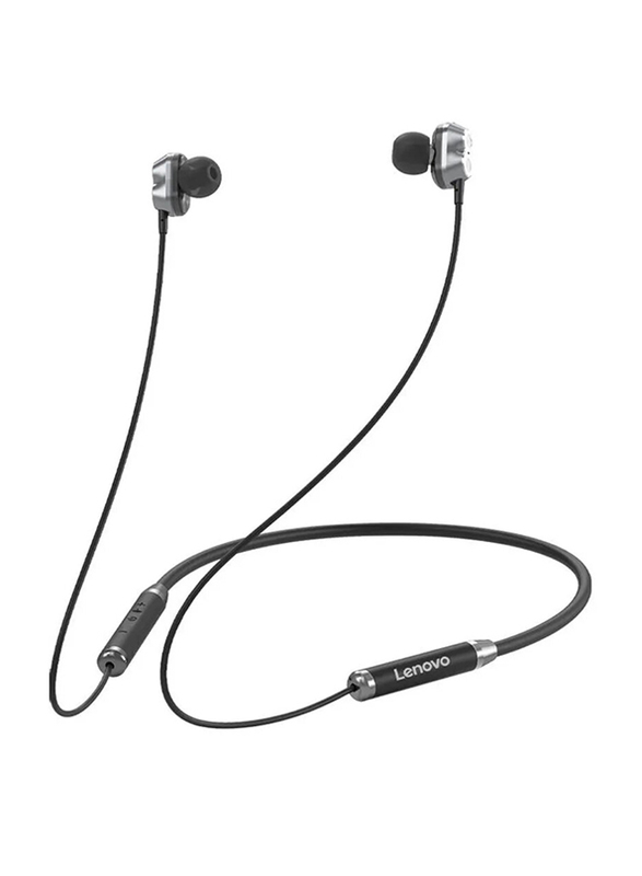 Lenovo Bluetooth In-Ear Neckband Magnetic Earbuds, Black
