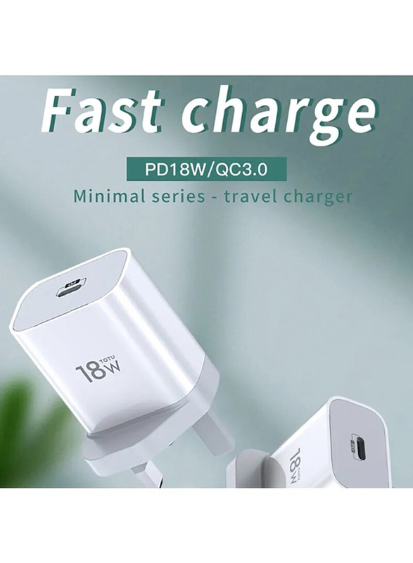 Totu CACQ-05 18W Port Travel Car Charger, White