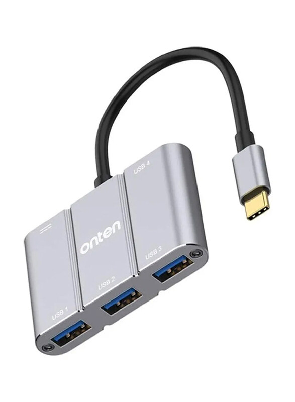 

Onten Type-C 4 Port Hub, Grey