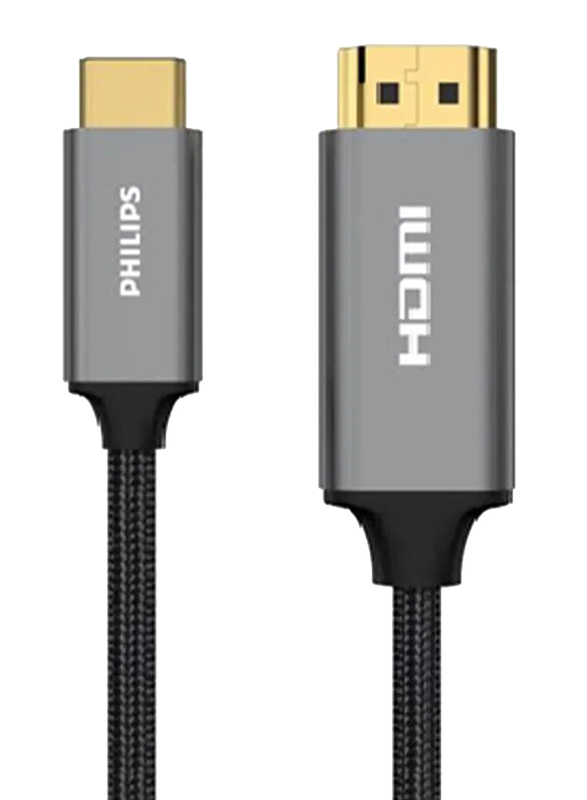 Philips 1.5-Meter 4K Type C to HDMI Cable, Black