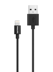 Philips 1.2-Meter USB-A to Lightning Cable, Black
