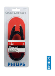 Philips 1.5-Meter Fiber Optic Audio Cable, Black