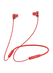 Lenovo Bluetooth In-Ear Neckband Magnetic Earbuds, Red
