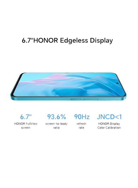 Honor X8A 128GB Cyan Lake, 8GB RAM, 4G, Dual Sim Smartphone