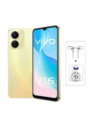 Vivo Y16 64GB Drizzling Gold, 4GB RAM, 4G LTE, Dual SIM Smartphone