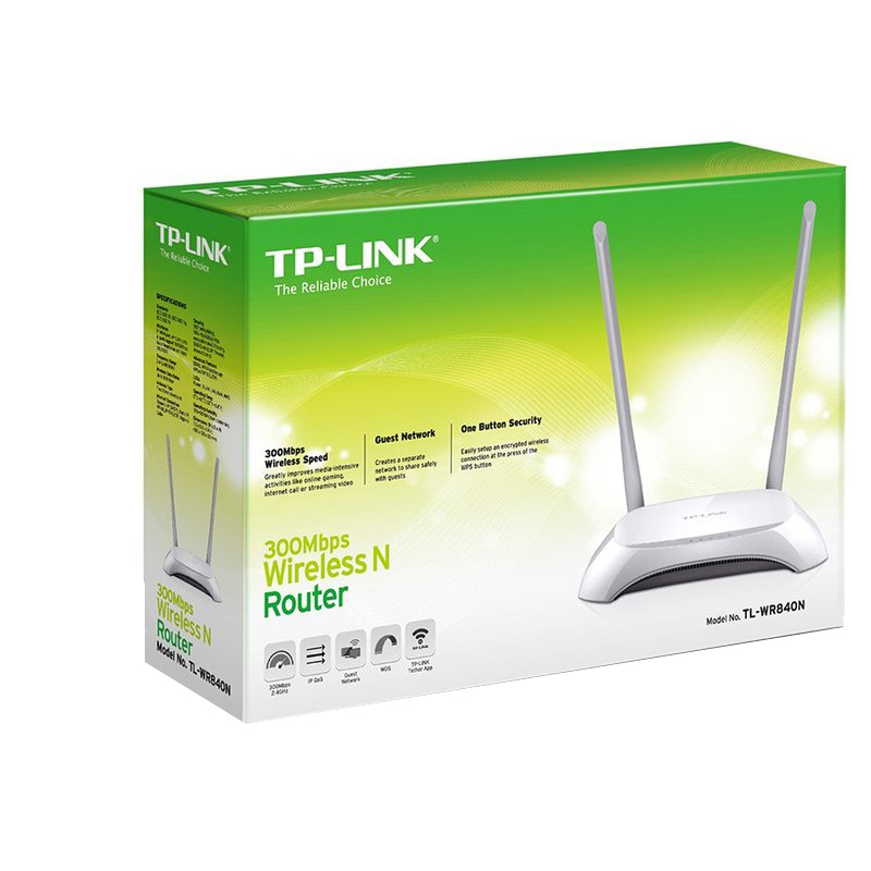 TP-Link Wireless Router, TLWR840N, White