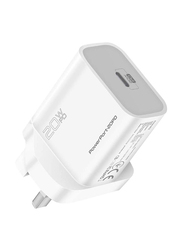 Promate Power Delivery Wall Charger, White