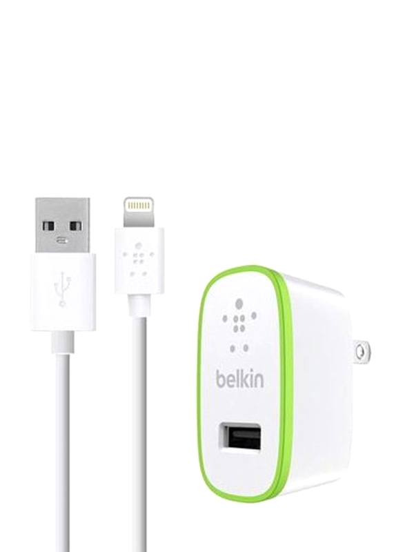 Belkin AC Wall Charger with Lighting Cable, White