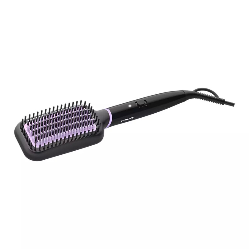 Philips Hair Straightner Brush, BHH880, Black