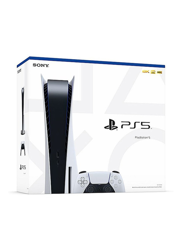 Sony PlayStation 5 Console With 2 Controller, PS5 Media Remote and Extra PS5 PULSE White 3D Wireless Headset, White