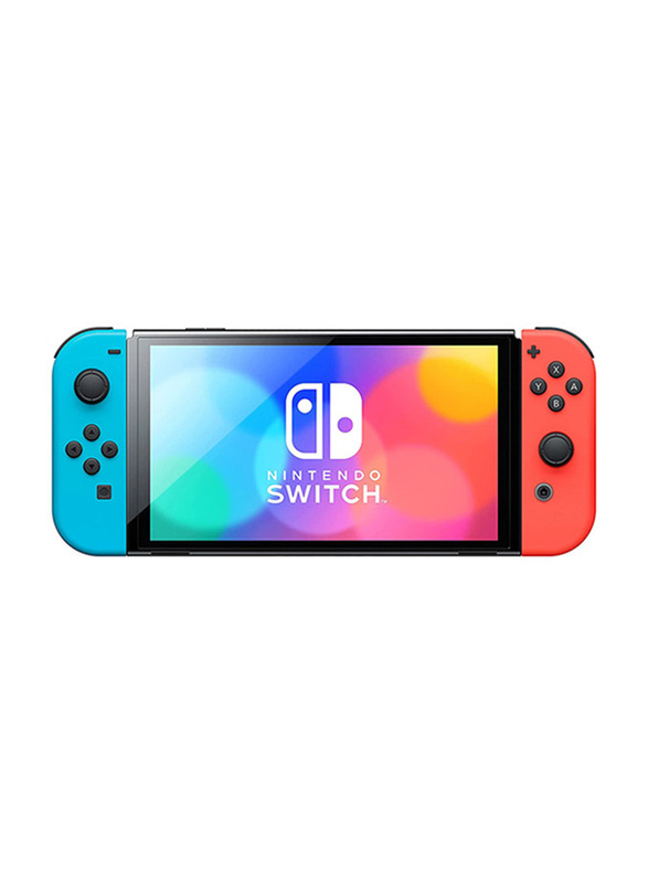 Nintendo Switch OLED Model Console with Joy Controllers, 64GB, Red/Blue
