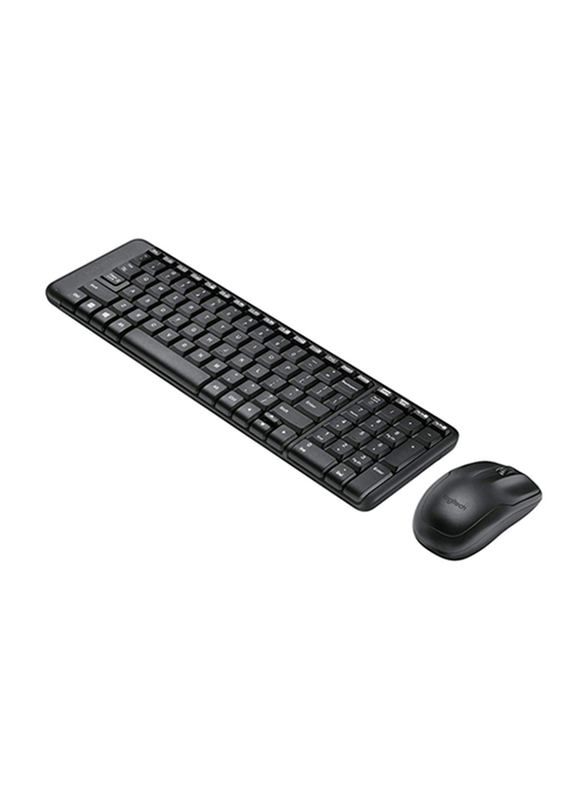 Logitech MK220 Wireless English Keyboard and Mouse Combo Set, Black