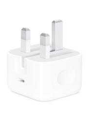 Apple 20W USB Type-C Fast Charging UK Wall Charger, White