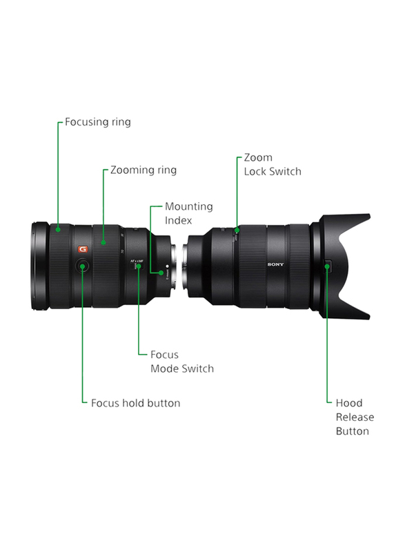 Sony SEL2470GM FE 24-70mm F2.8 GM II Full-Frame Lens for Sony A, Sony E, Black