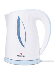 Mebashi 1.7L Plastic Electric Kettle, 2200W, ME-KT1106PWBU, White/Blue
