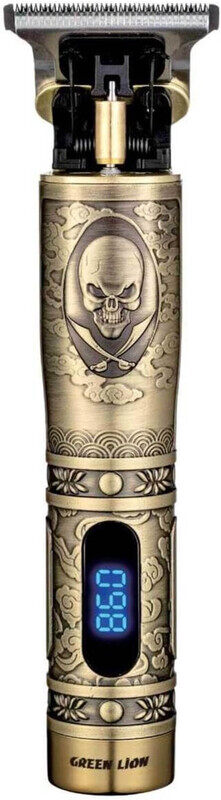 

Green Lion Pirates LCD Display Hair Trimmer with 3 Clippers, GL-01, Gold