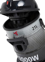 Mebashi Drum Vacuum Cleaner, 21L, 2000W, ME-DVC1009, Black/Grey/Silver