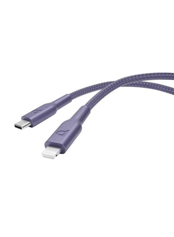 

Powerology 1.2-Meters Braided Lightning Data Cable, Fast Charging USB Type-C To Lightning for Apple Devices, PW2708, Purple