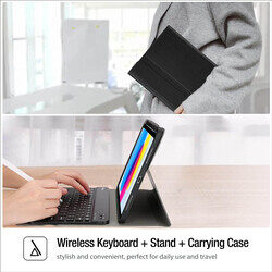 Magnetically Detachable Wireless Keyboard with Case for Apple iPad 10th Generation, Black