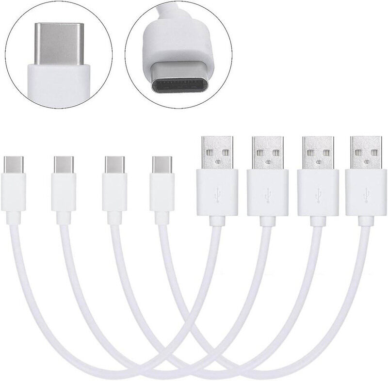 

InkoTimes 20cm USB Type C Cable for Charge & Sync Reversible Cord, 4 Pack, White