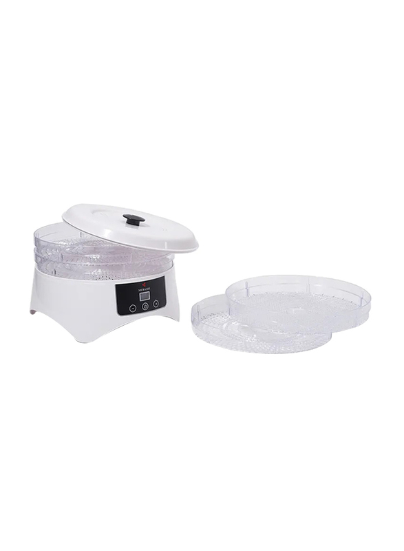 Mebashi 2-Tray Food Dehydrator, 200W, ME-FOD8001, White/Clear