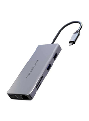 Powerology 11-In-1 USB Type-C Hub, Grey