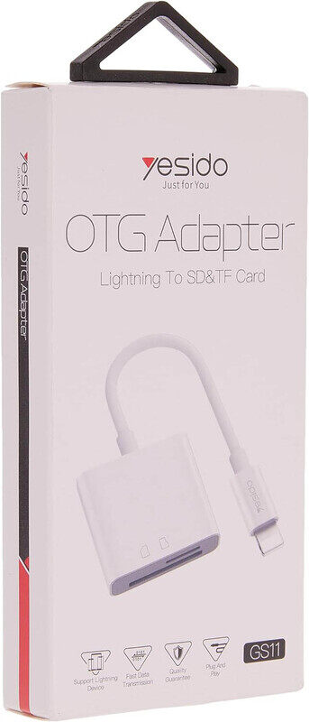 Yesido 2-in-1 OTG Adapter, White