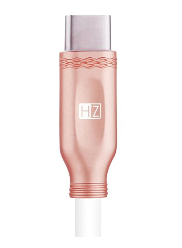 Heatz 3-Meter USB Type-C Cable, USB A Male to USB Type-C, Sync and Charging Cable for Smartphones, Rose Gold