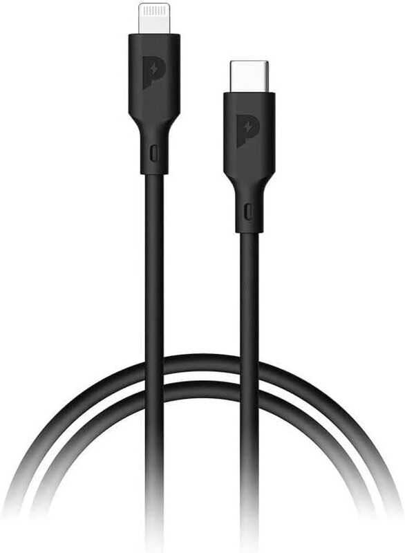 

Powerology 3-Meter USB Cable, USB Type-C to Lightning Cable, Black