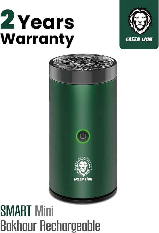 Green Lion Smart Mini Bakhour Rechargeable Electric Car Incense Burner, Green