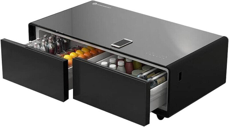 

Powerology Fridge Powerful 40W Speakers Coffee Table, 135 Liter, Black
