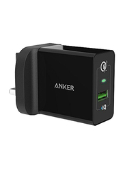 Anker PowerPort+1 EU Plug Wall Charger, 3.0A Quick Charge USB Port with PowerIQ Technology, A2013K11, Black