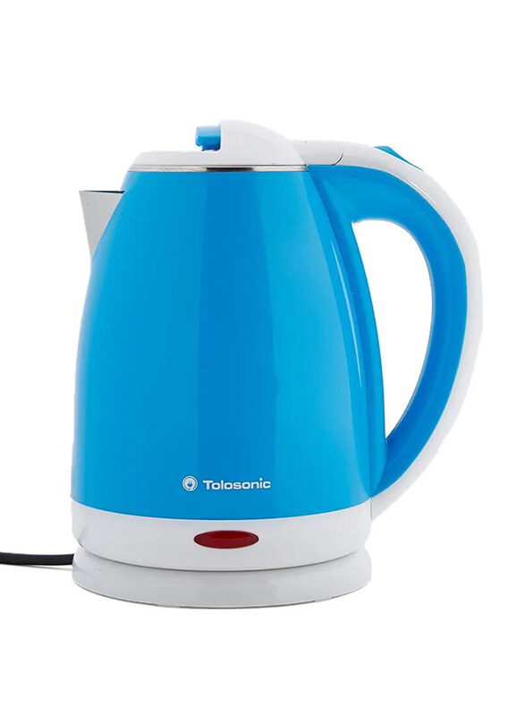 

Mebashi 1.8L Tolosonic Plastic Electric Kettle, 1500W, TS-KT1003, Blue/White