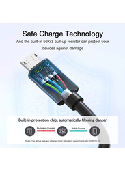 Choetech AB003 U 2.0 Micro USB 2.4A Charging & Data Sync Cable, USB Type A Male to Micro USB Cable for Smartphones/PS4/Xbox One Controller, Black