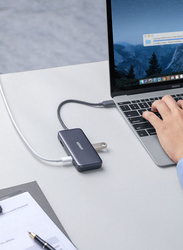 Anker Powerhub Premium 3-in-1 Power Delivery USB-C Hub, A8335H11, Grey